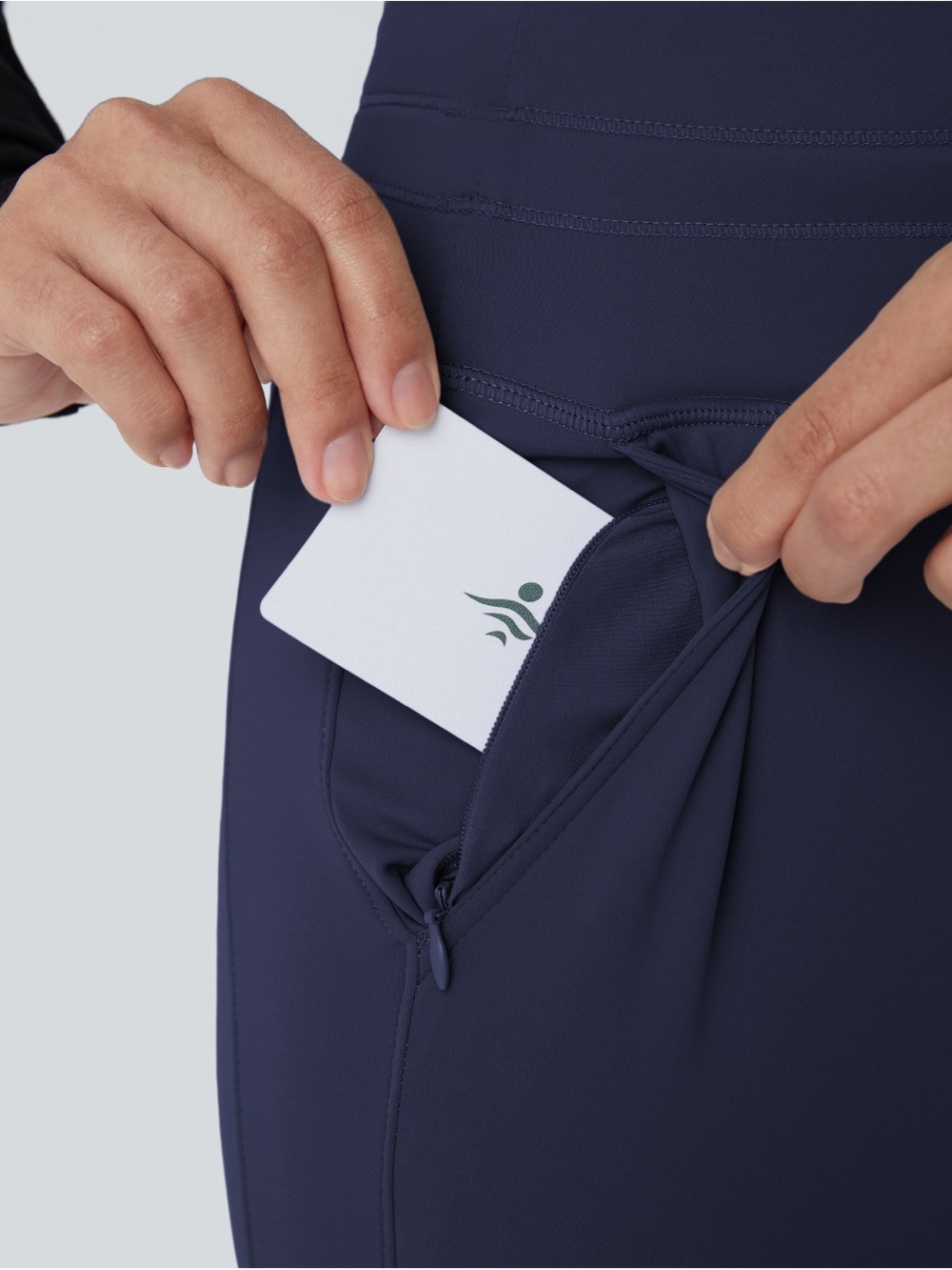 NWT Halara SoftlyZero Plush High Waisted Drawstring Pocket Leggings Navy Small - Picture 5 of 6
